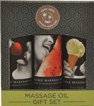 Edible Massage Oil Gift Set Box - 2 Fl. Oz. Bottles | Northern Fixations.