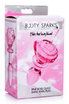 Pink Rose Glass Anal Plug - Small | Northern Fixations.